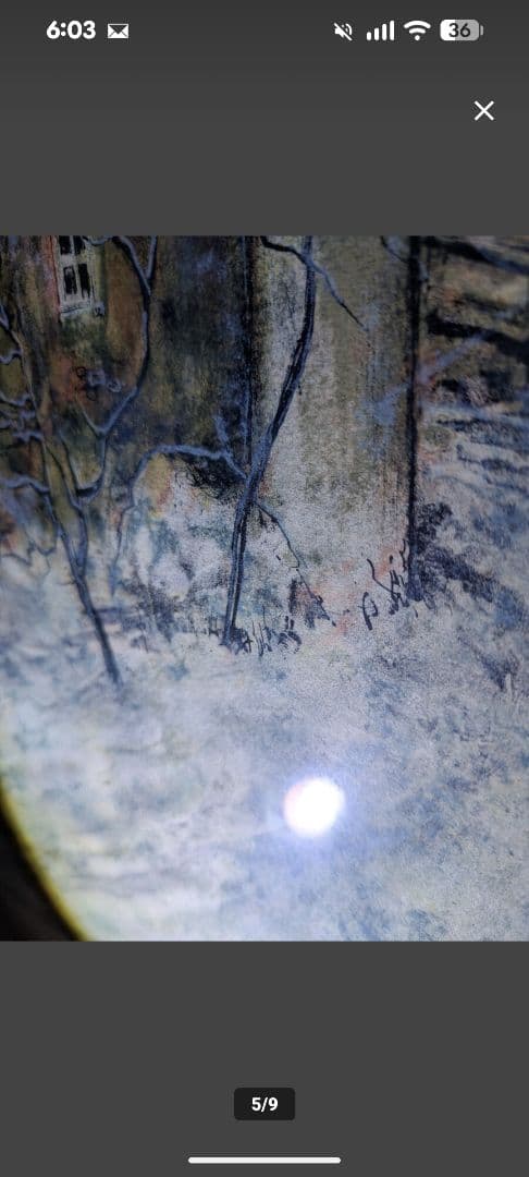 ジャン・ジャンセン？「雪の風景」？？リトグラフ 直筆サイン エディション有 額装