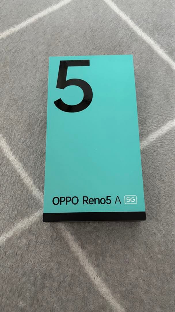 OPPO Reno5 A シルバーブラック 本体　箱（付属品あり）ケース3個付き