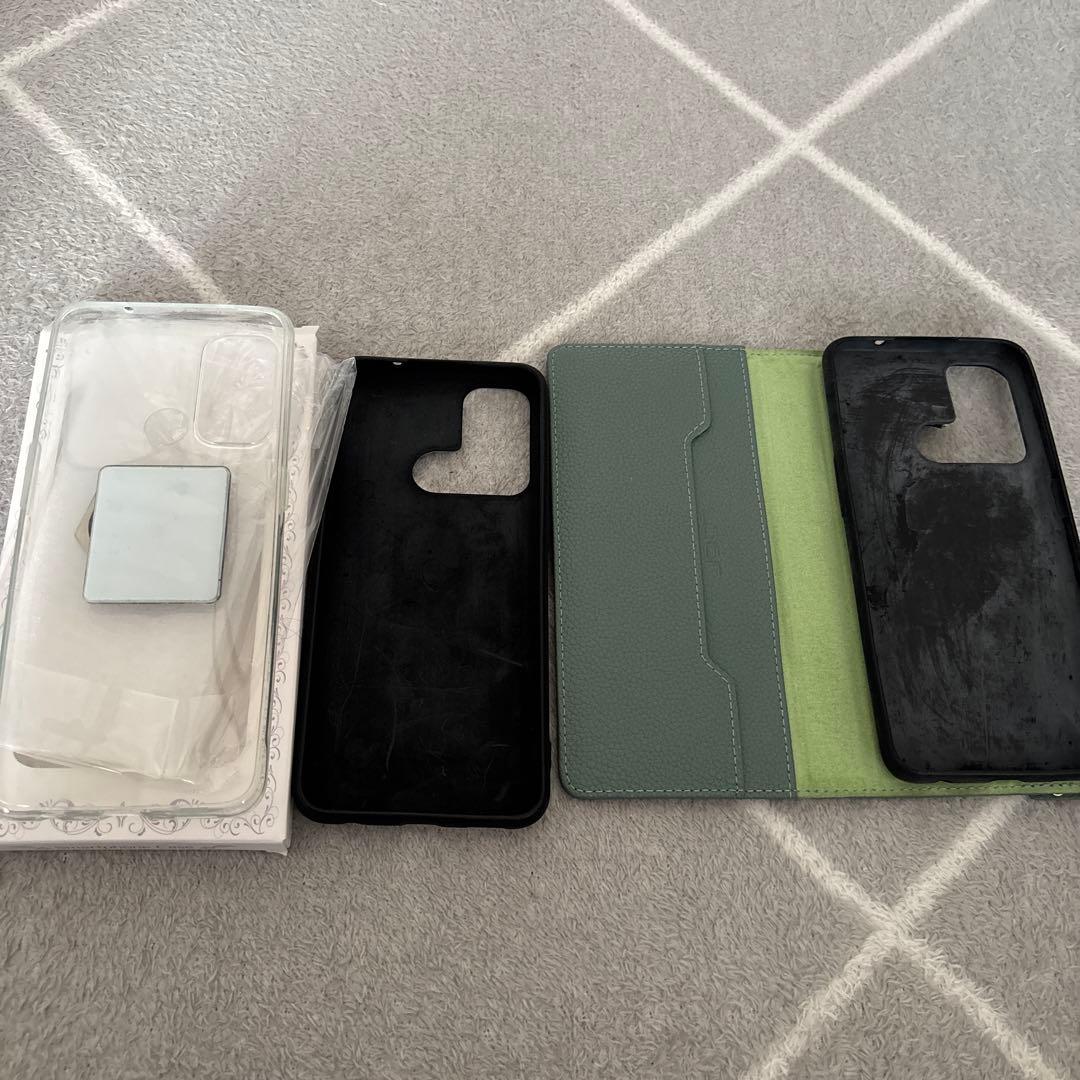 OPPO Reno5 A シルバーブラック 本体　箱（付属品あり）ケース3個付き