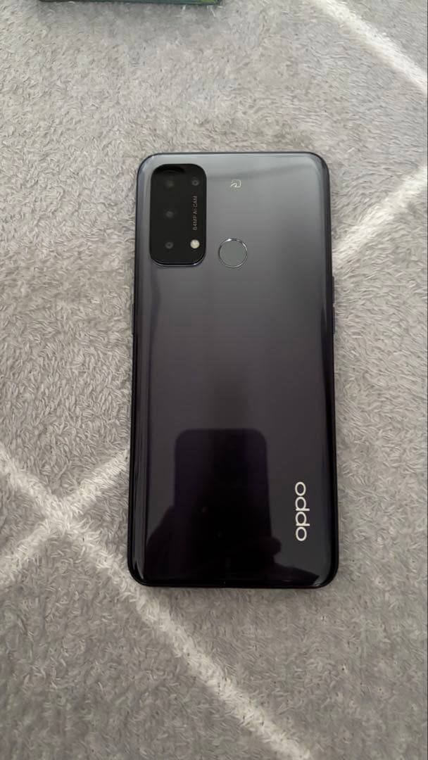 OPPO Reno5 A シルバーブラック 本体　箱（付属品あり）ケース3個付き