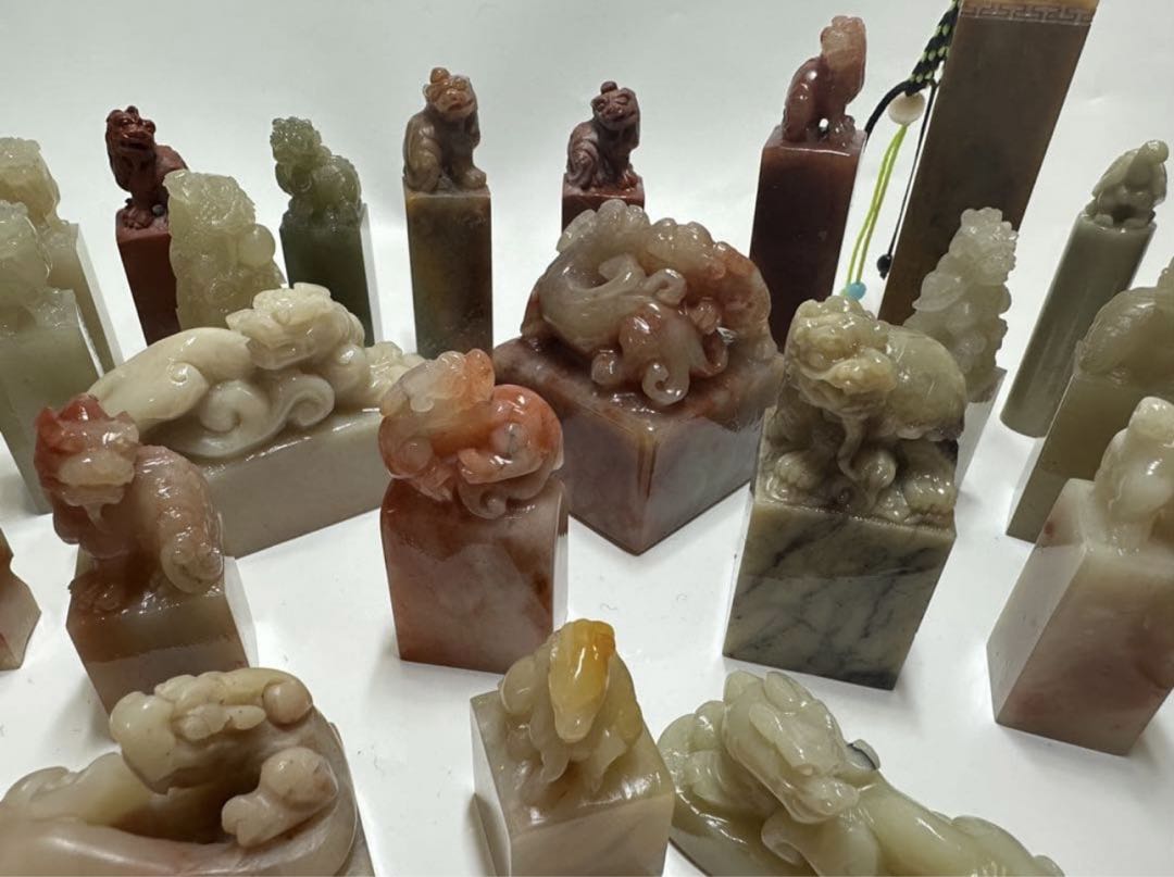 新品未使用　篆刻　印材　印石　まとめ　書道　落款　遊印　45点③