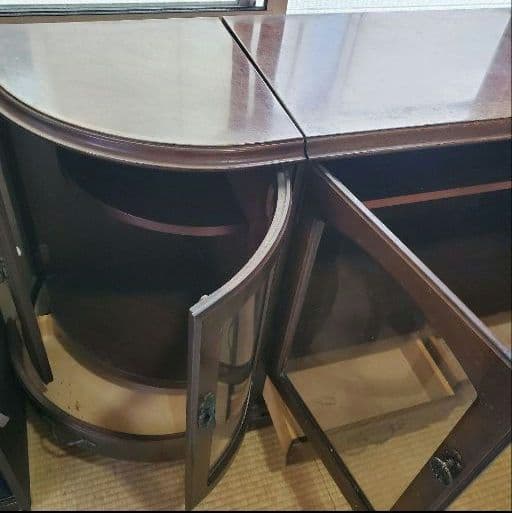 クラシック　アンティーク　 キャビネットレアな前面ガラス張り