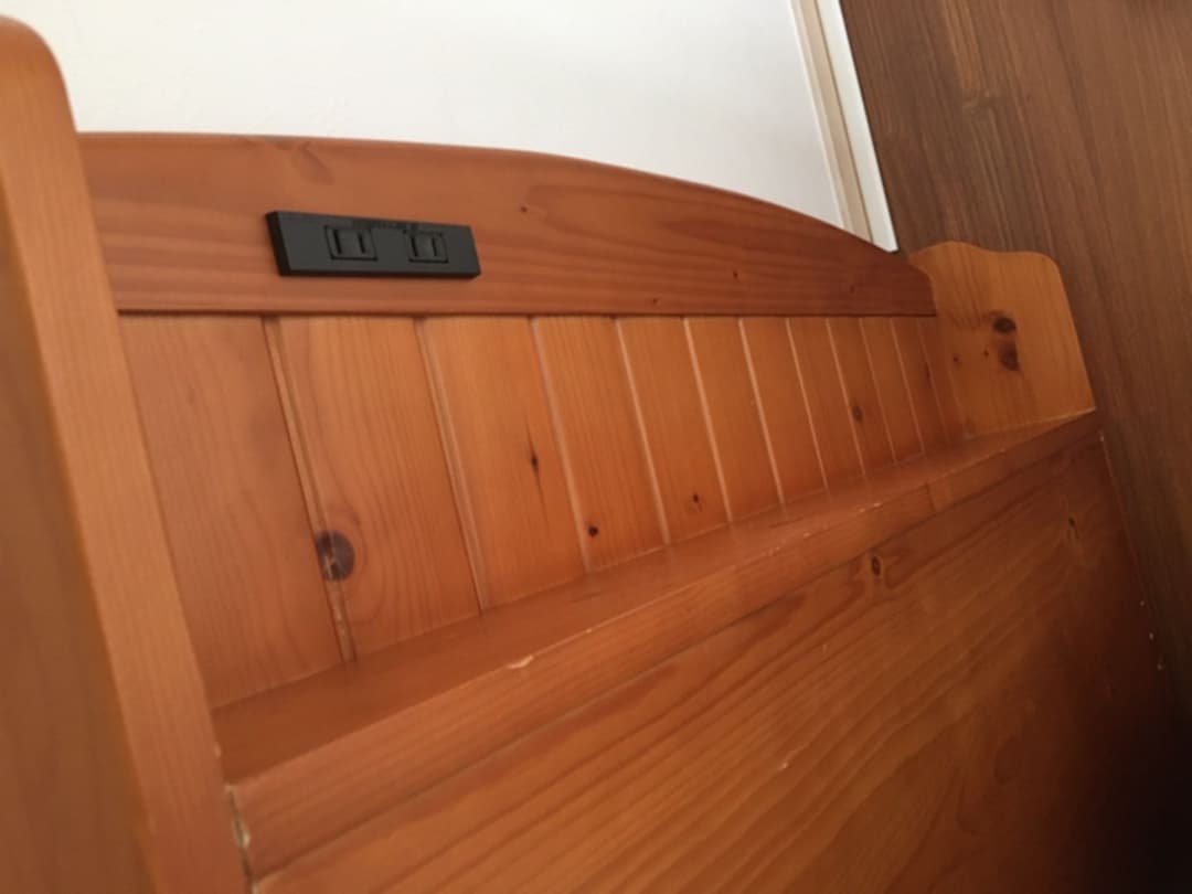 棚付シングルベッド ２口コンセント 高さ調節 組立サービス