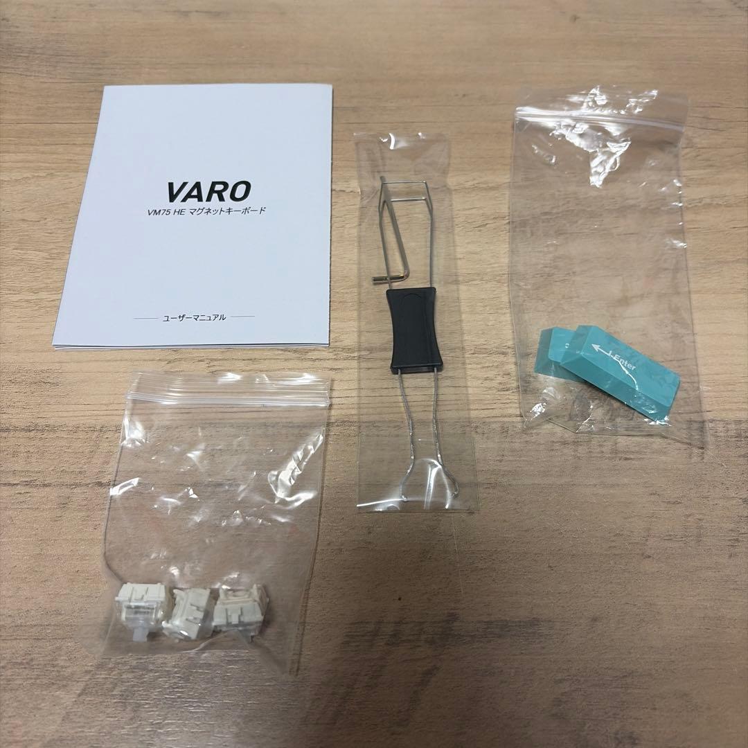 VARO VM75HE(Gateron jade switch)+コイルケーブル