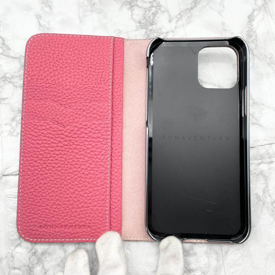 未使用級✨BONAVENTURA iPhone12 ダイアリーケース レザー