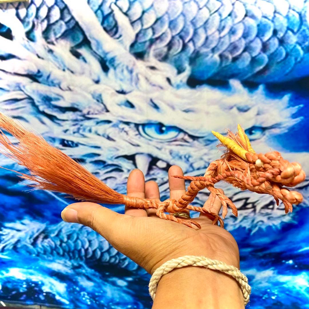 精麻龍　ベンガラ染め(小) 陽龍