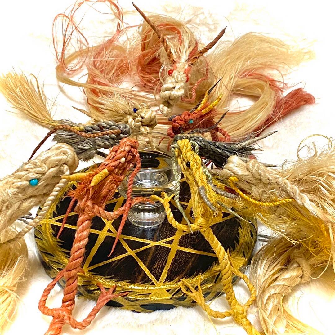 精麻龍　ベンガラ染め(小) 陽龍