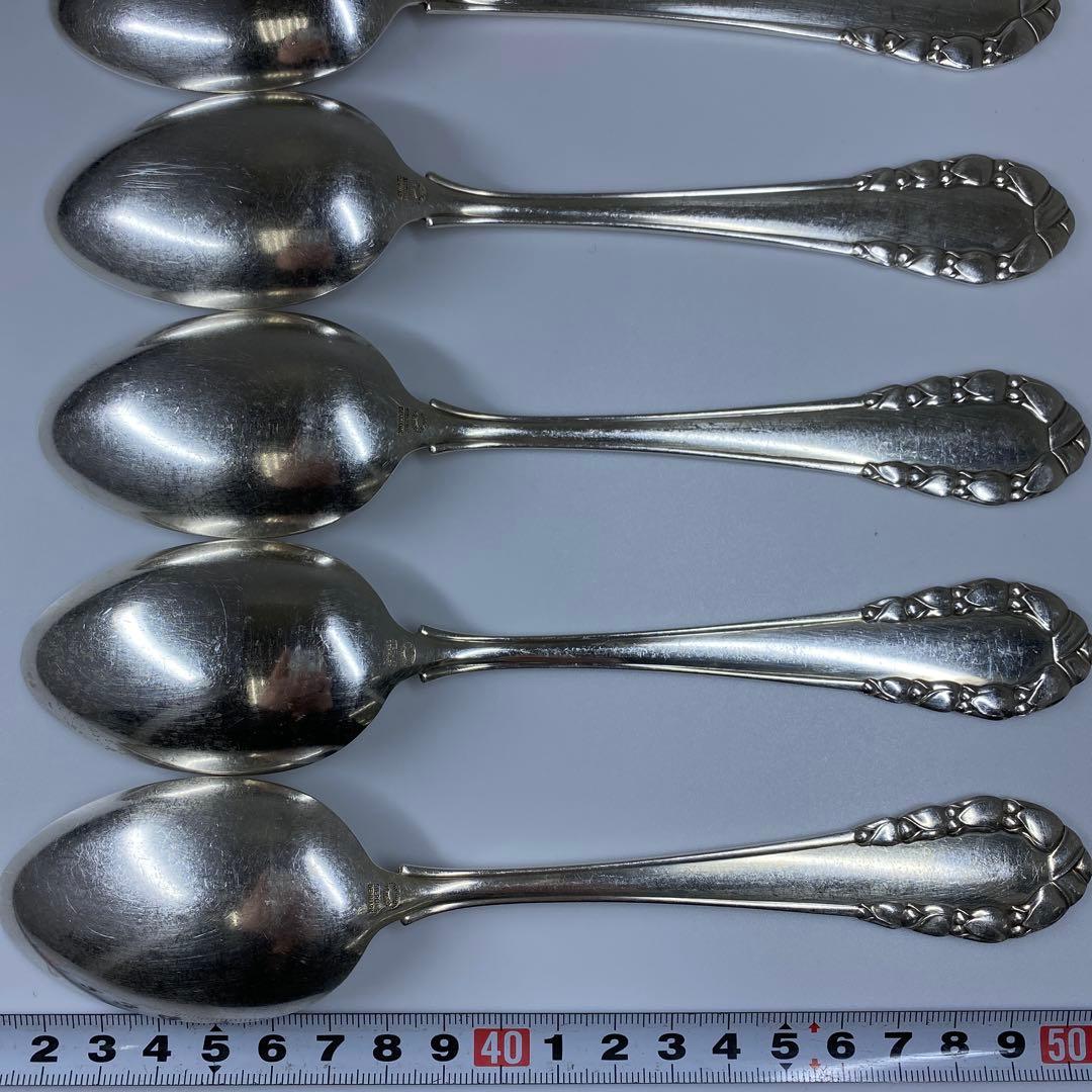 ジョージジェンセン　ローズリリーディナースプーン　6本　袋付401g 19.6㎝