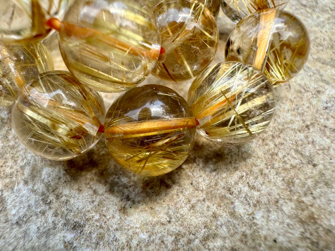 ① ゴールドルチル 高ランク 10mm 丁寧に浄化済み