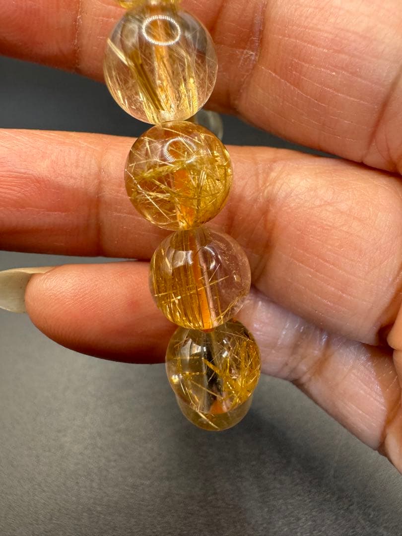 ① ゴールドルチル 高ランク 10mm 丁寧に浄化済み