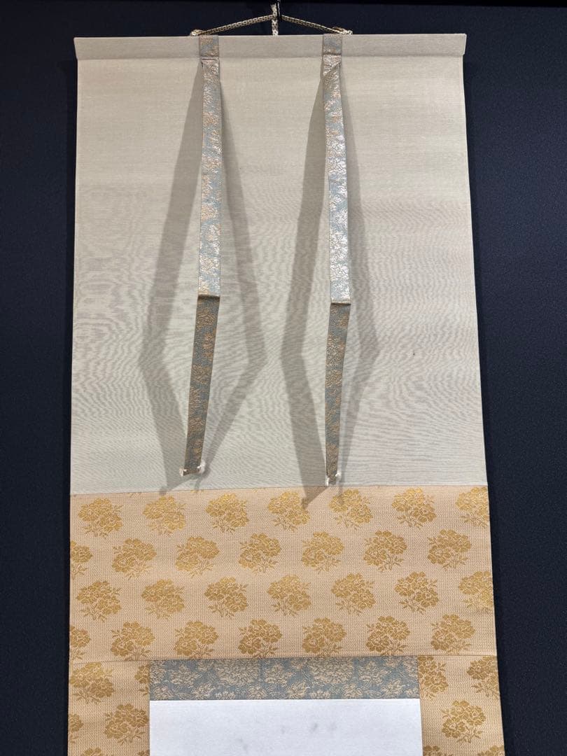 【43】晁華 水墨画 掛軸 肉筆 紙本 共箱 花鳥図 日本画