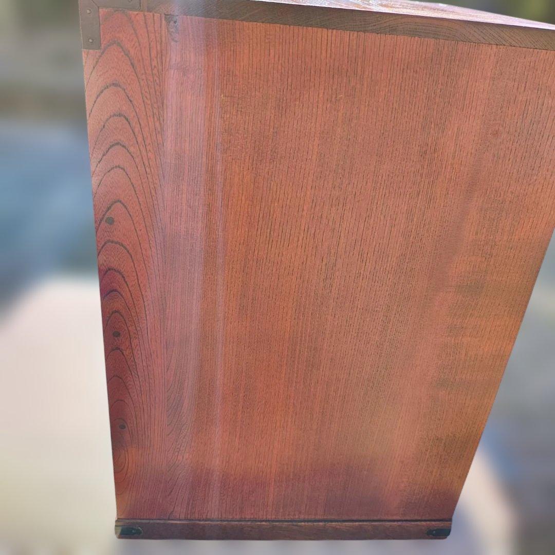 隠し引き出し付き 古家具 レトロ 木製 小引き出し 金具装飾 6杯 5C163