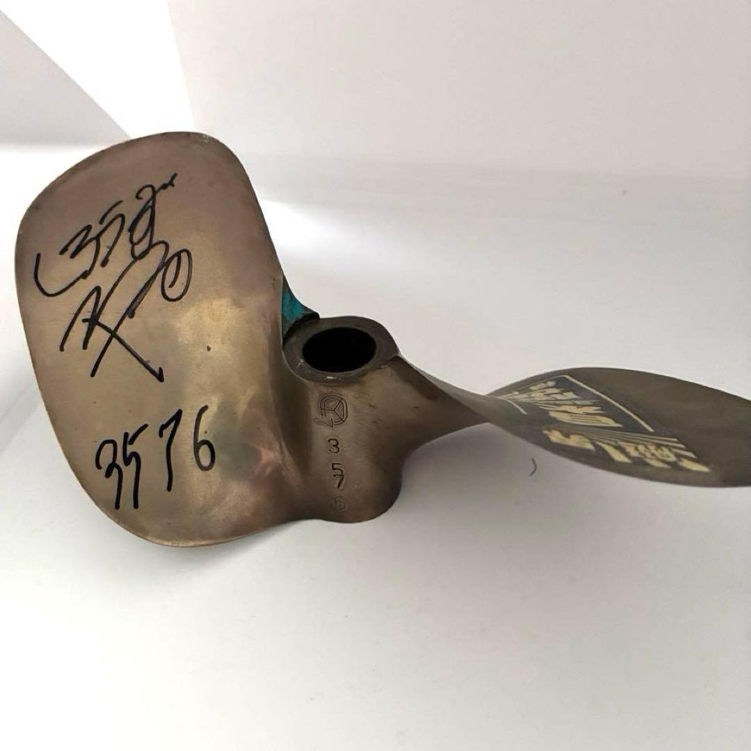 実使用　白水勝也選手 サイン入りプロペラ 公式注意書き付きボートレース3576