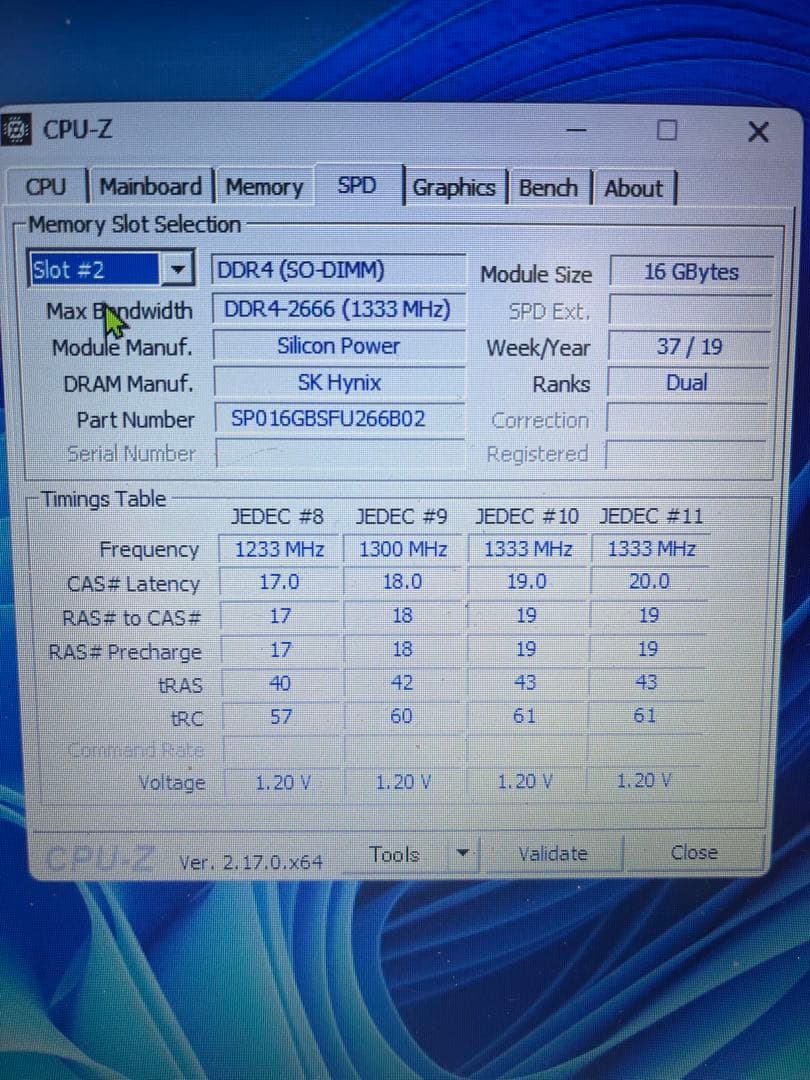 SP Silicon Power 16GB DDR4 メモリ2枚、合計32GB