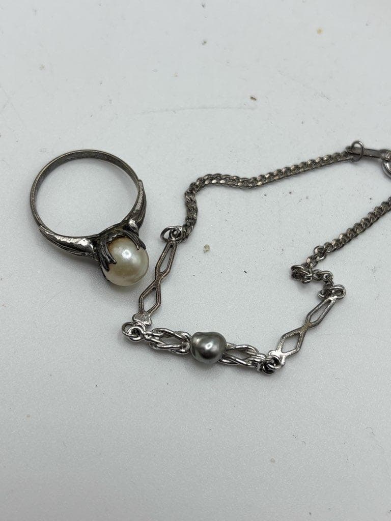 4kg イミテーション　まとめ　アクセサリー　メッキ　パール　18K含　⑩　遺品