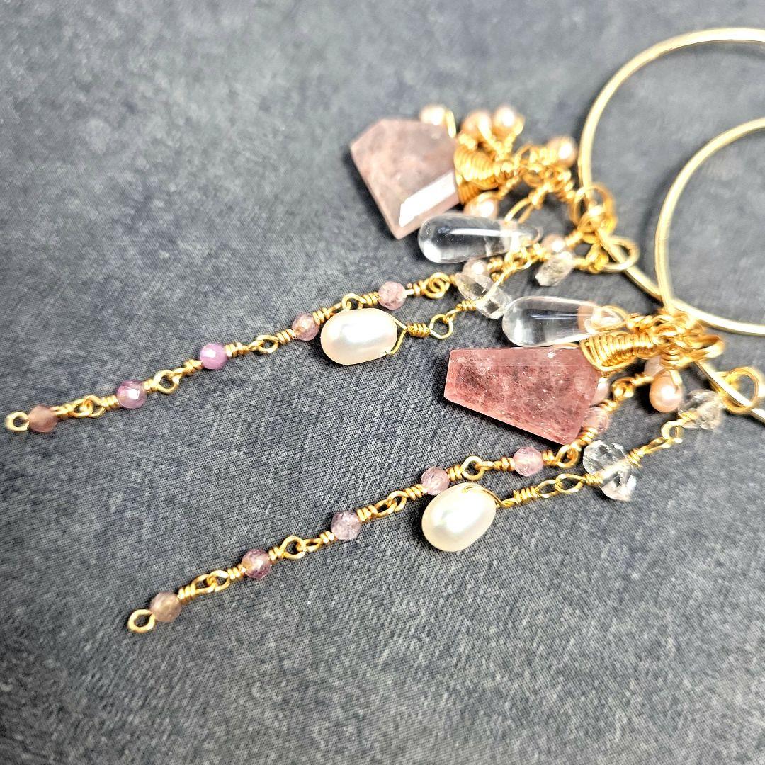 確認用 14kgf と天然石のチャームセット ②