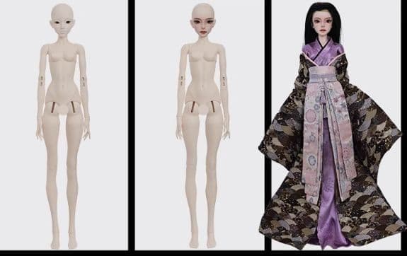 AX980 BJD 1/4 ドール本体 ZIling 球体関節人形 ハンドメイド