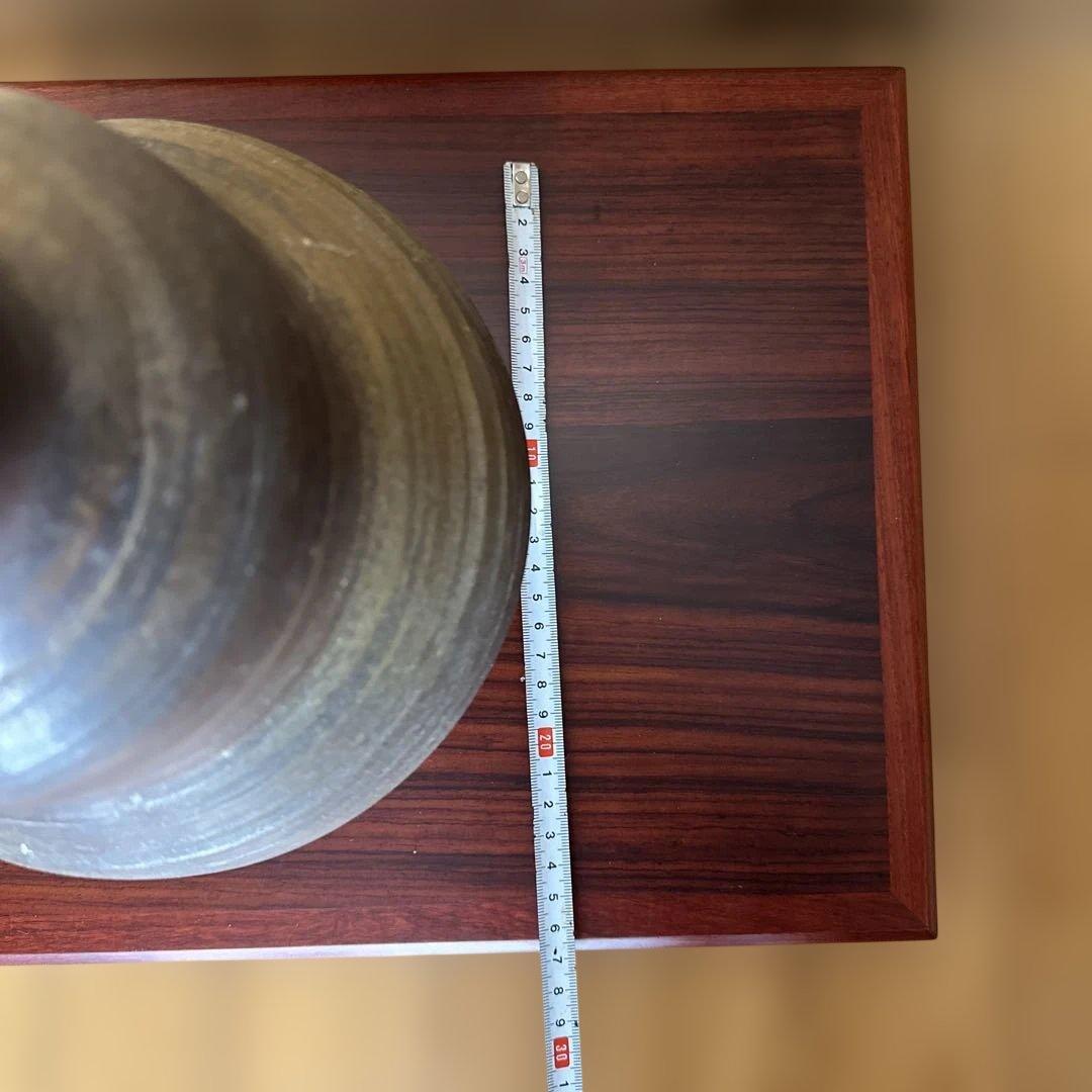 備前焼壺　小橋赤心作　高さ約26cm