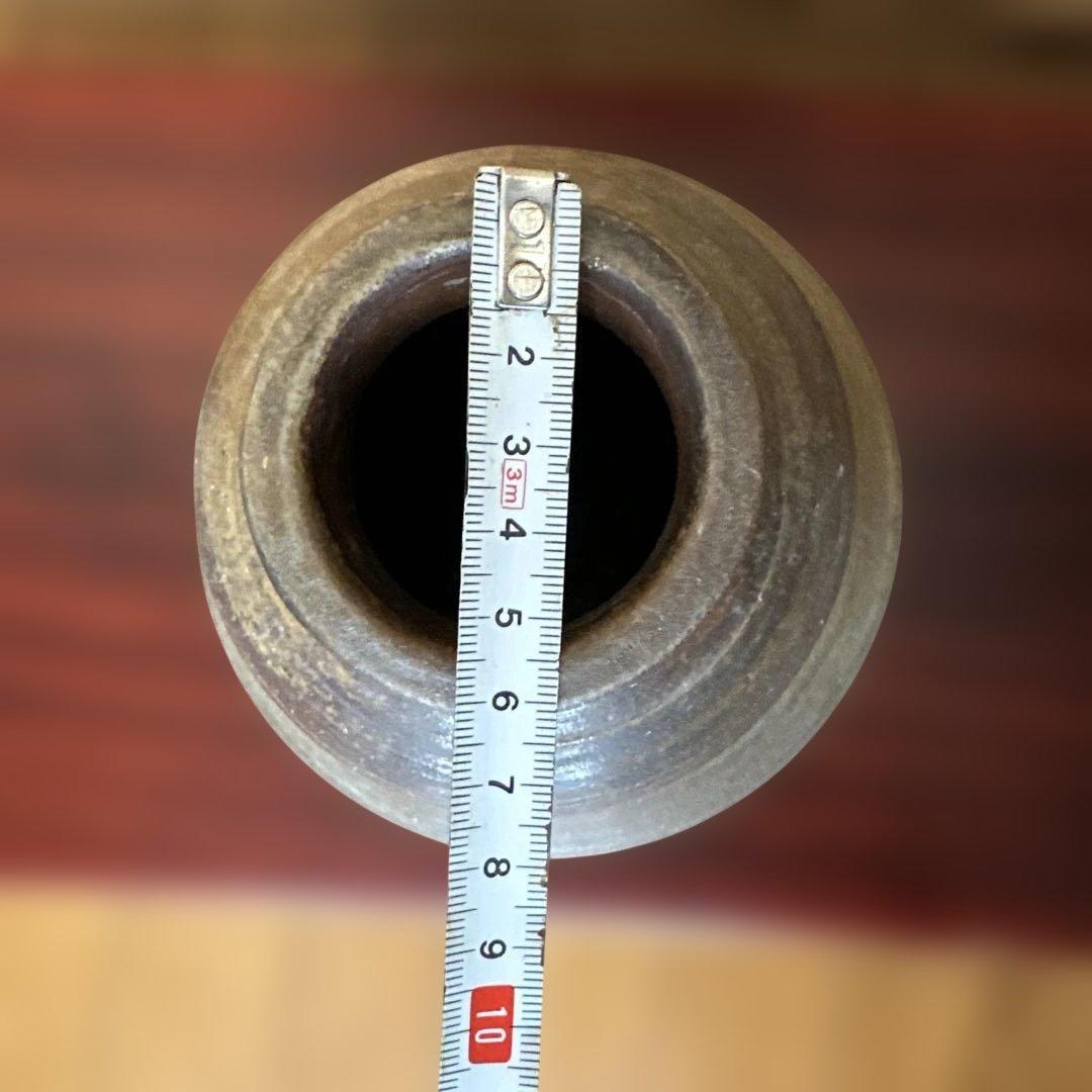 備前焼壺　小橋赤心作　高さ約26cm