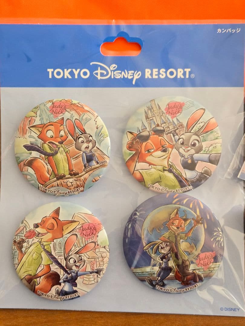 ズートピア 缶バッジ 4個セット➕️マスキングテープ２種