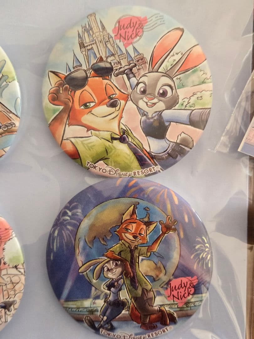 ズートピア 缶バッジ 4個セット➕️マスキングテープ２種