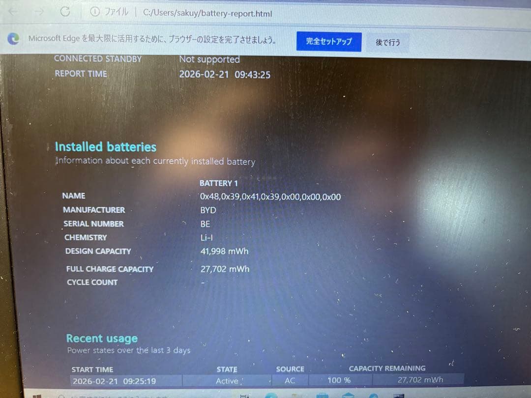 【Dell ノートPC Inspiron 3585】SSD搭載・初期化済