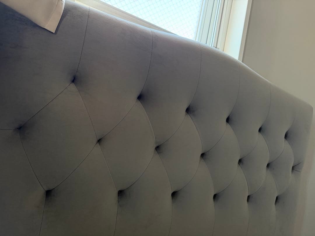 ブリッサ ベッド ディンプル セミダブル グレー