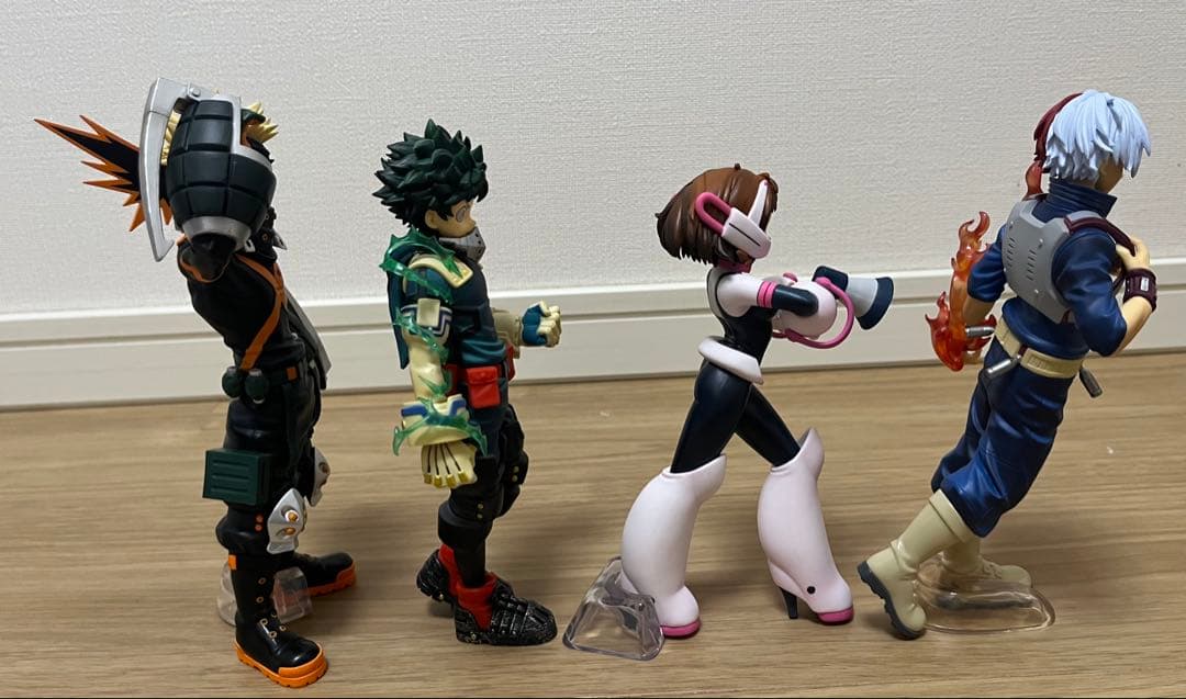 僕のヒーローアカデミア 緑谷出久 爆豪勝己 轟焦凍 お茶子フィギュア　4点セット