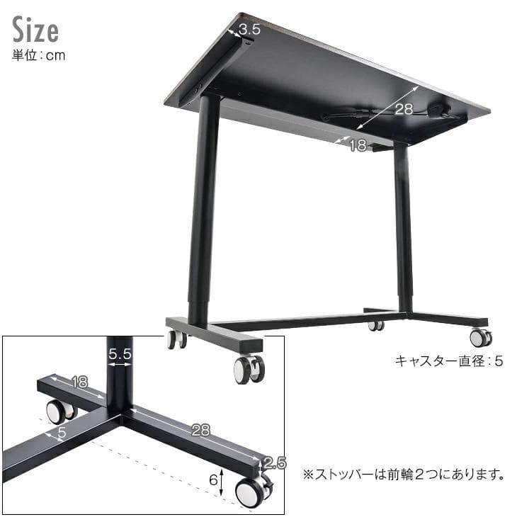 スタンディングデスク 高さ調整可能 シルバーグレー【引き取りorたのメル便】