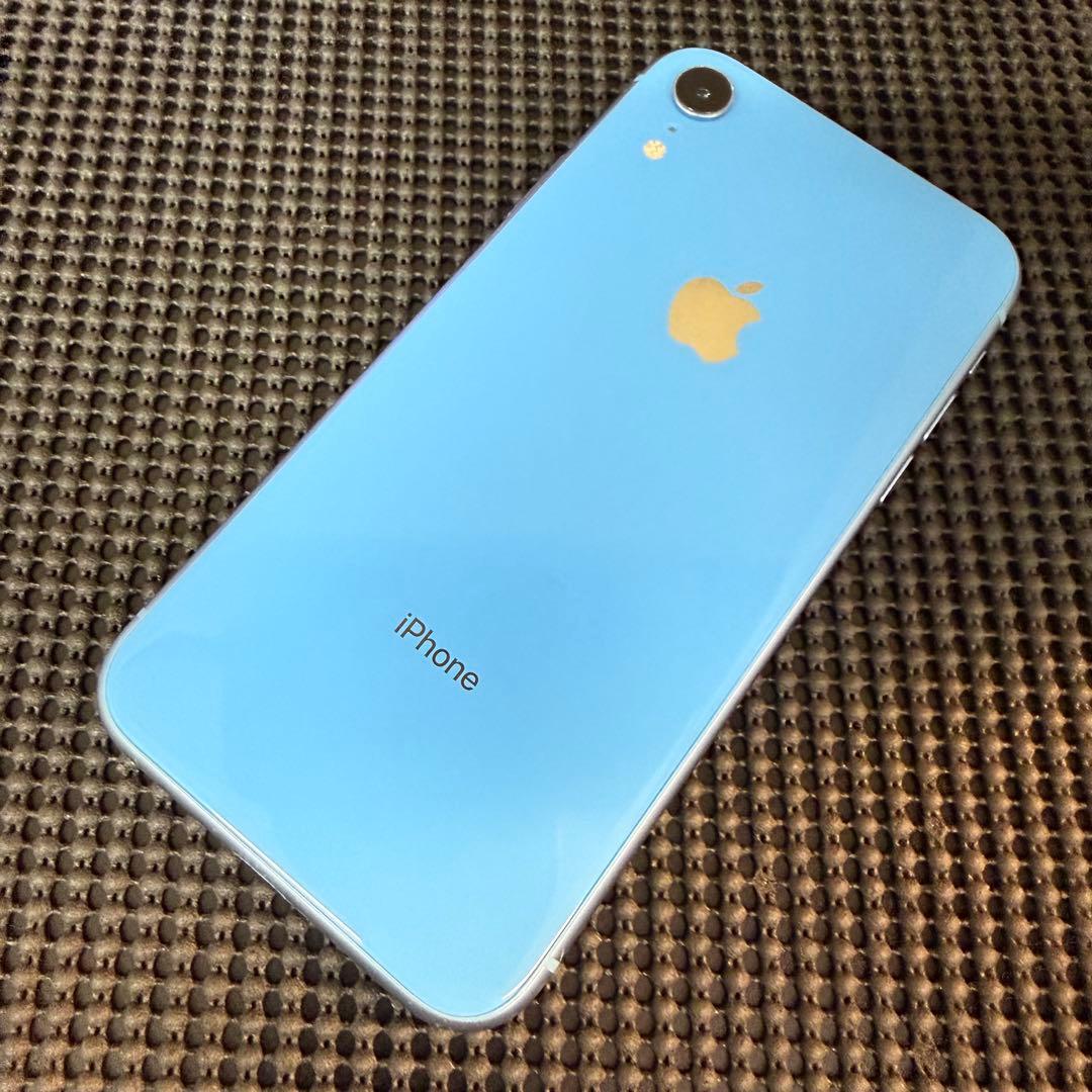 iPhone XR 64GB ブルー SIMフリー バッテリー最大容量100%