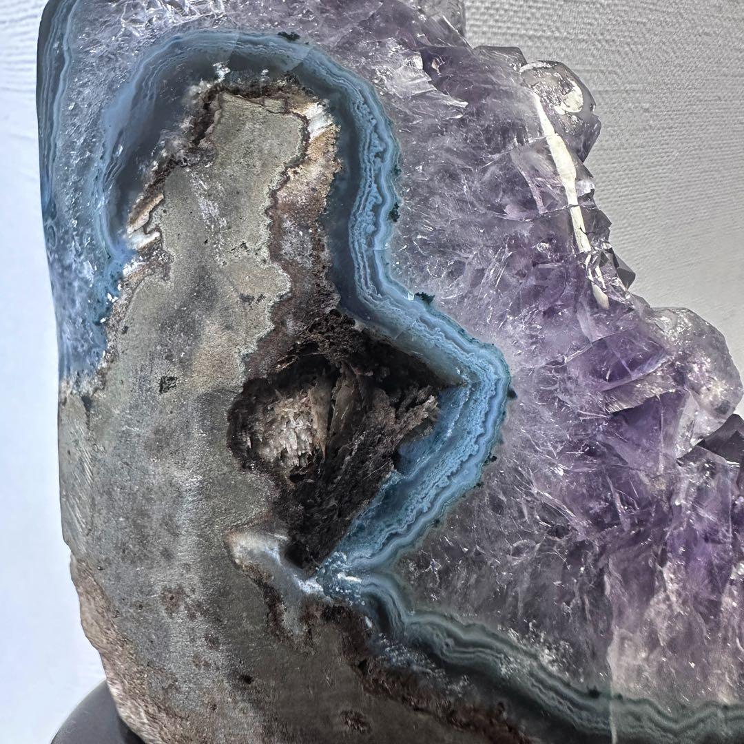 濃紫の煌めきウルグアイ産☆キラキラ☆アメジストクラスターパワーストーンA1087