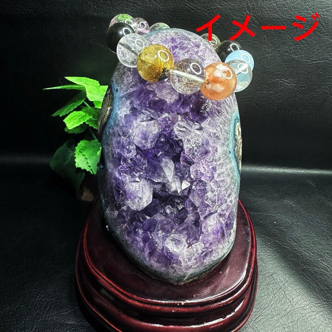 濃紫の煌めきウルグアイ産☆キラキラ☆アメジストクラスターパワーストーンA1087