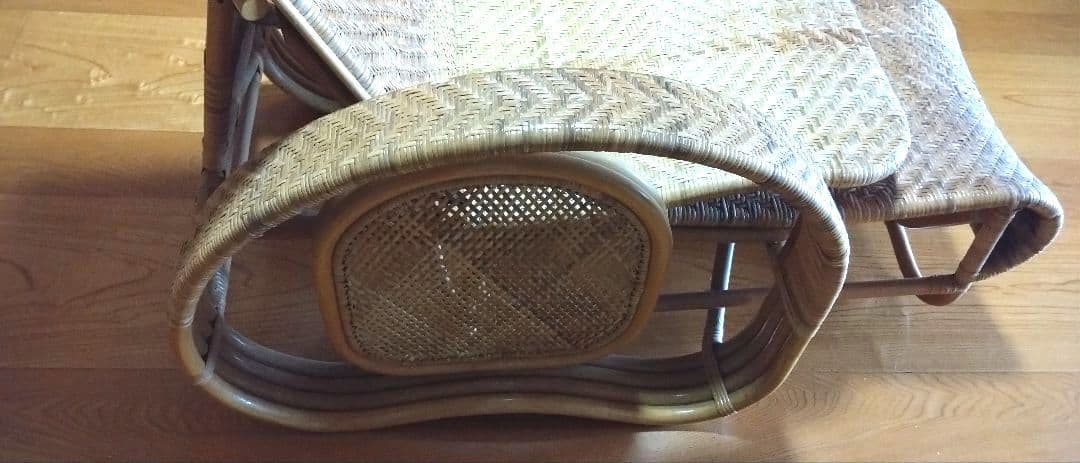 籐　ラタン　椅子 リクライニングチェア