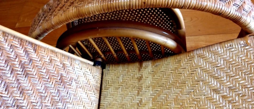 籐　ラタン　椅子 リクライニングチェア