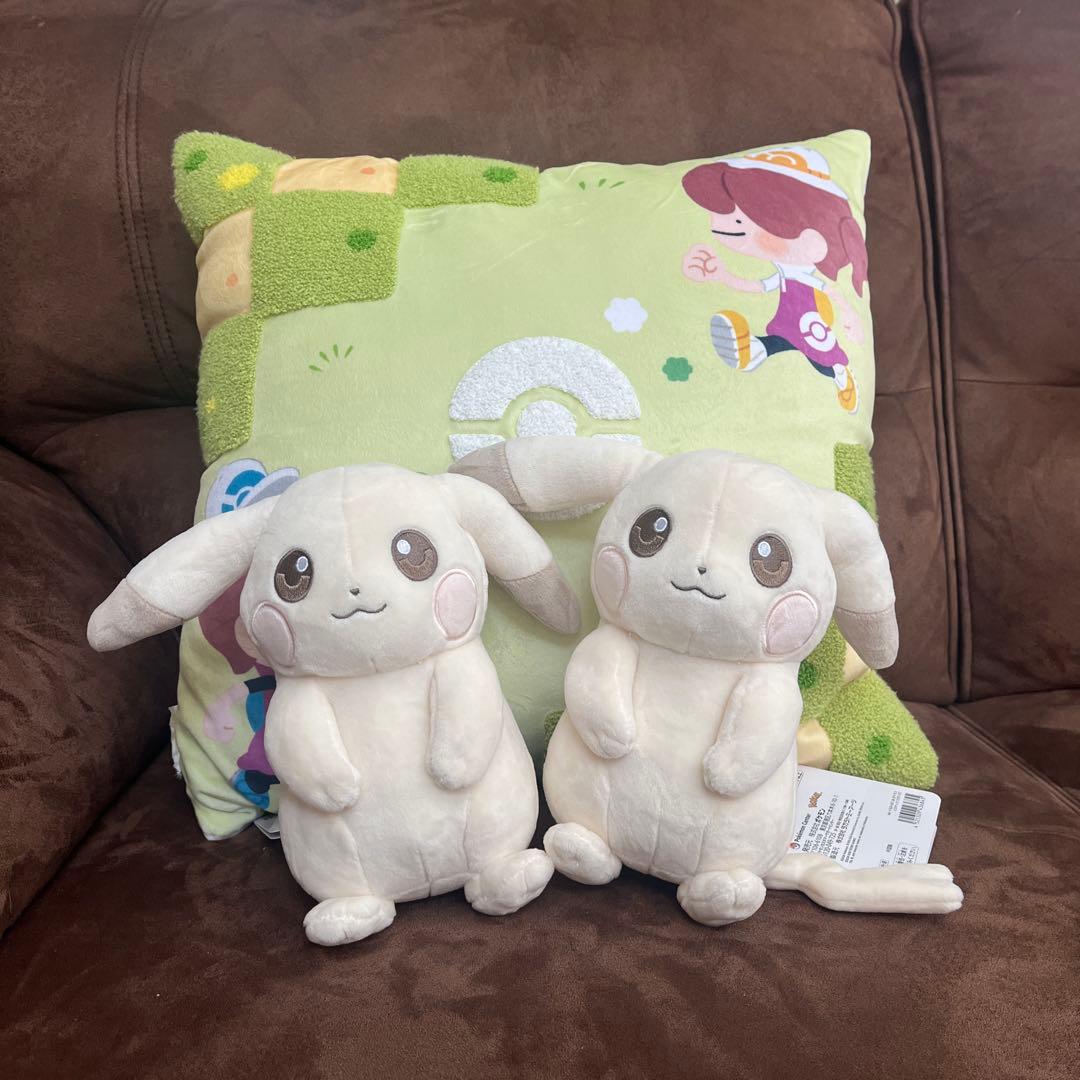 【新品タグ付き】ぽこあポケモン ピカチュウ うすいろ ぬいぐるみ 2点セット