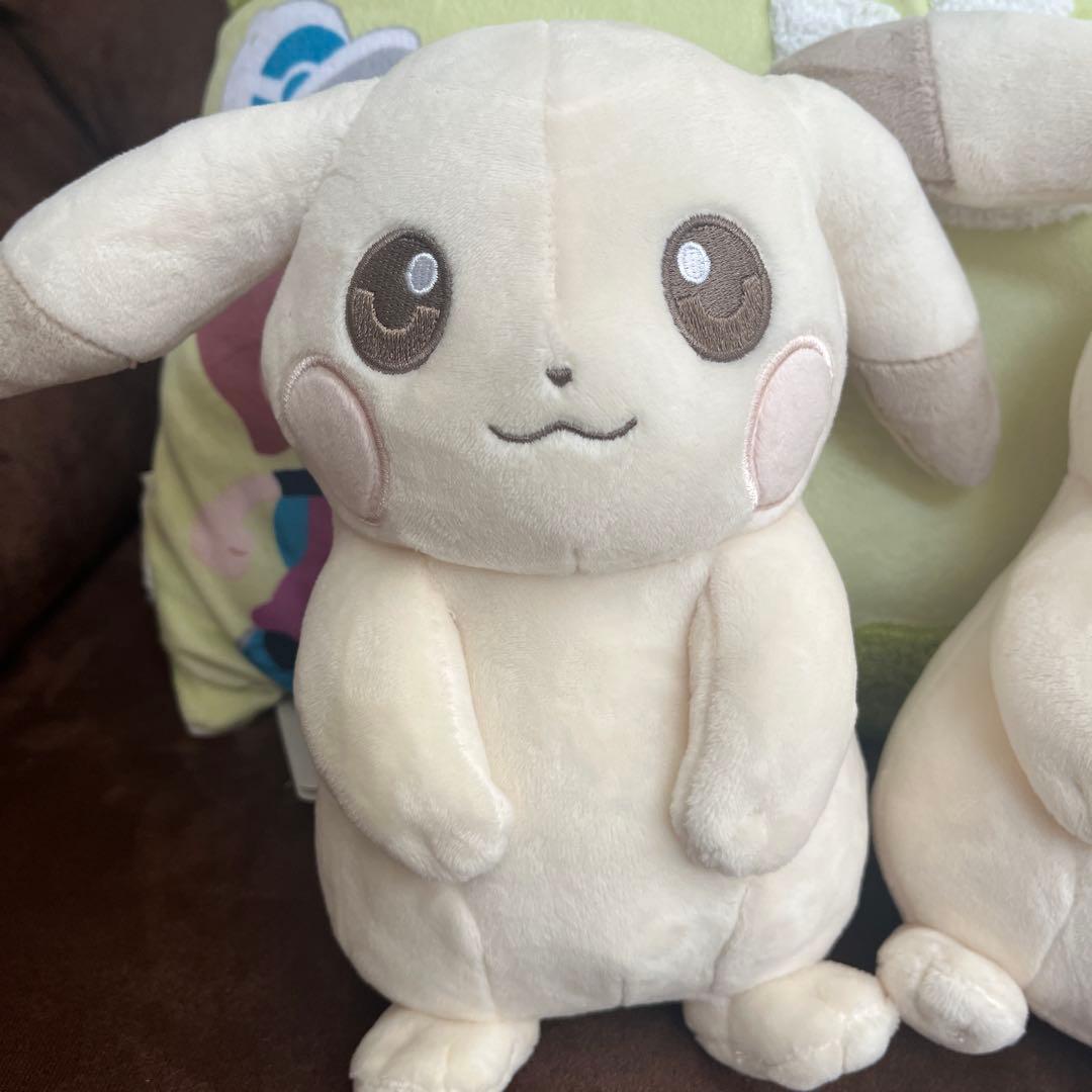 【新品タグ付き】ぽこあポケモン ピカチュウ うすいろ ぬいぐるみ 2点セット