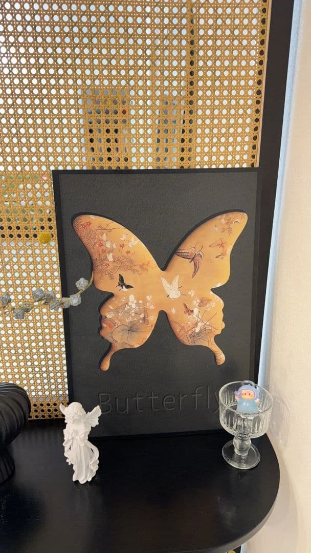 蝶の形状アートパネル