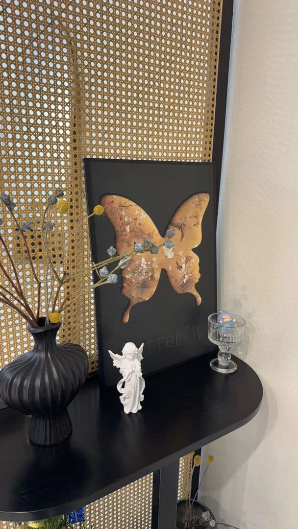 蝶の形状アートパネル