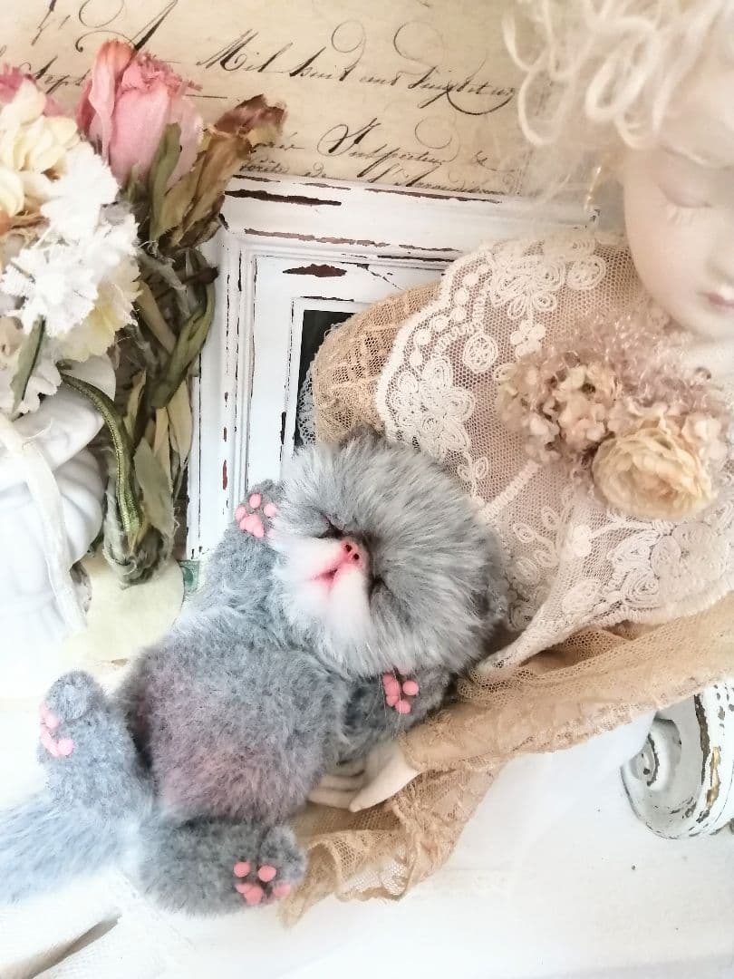おねむちゃん♡エキゾチックベビー♡子猫♡アートドール♡ぬいぐるみ♡