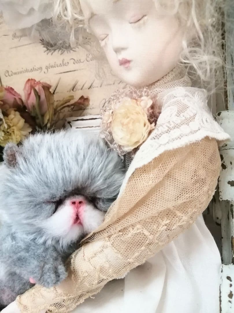 おねむちゃん♡エキゾチックベビー♡子猫♡アートドール♡ぬいぐるみ♡