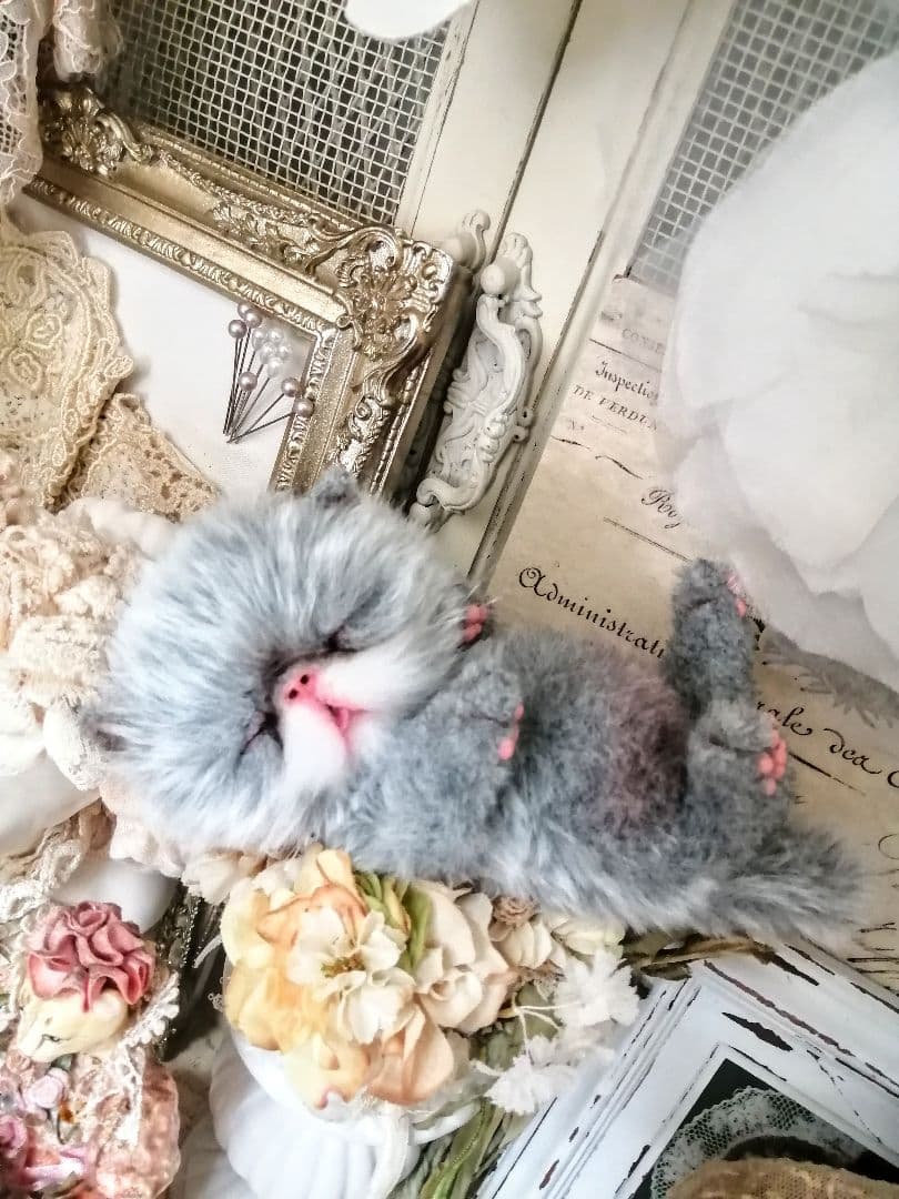 おねむちゃん♡エキゾチックベビー♡子猫♡アートドール♡ぬいぐるみ♡