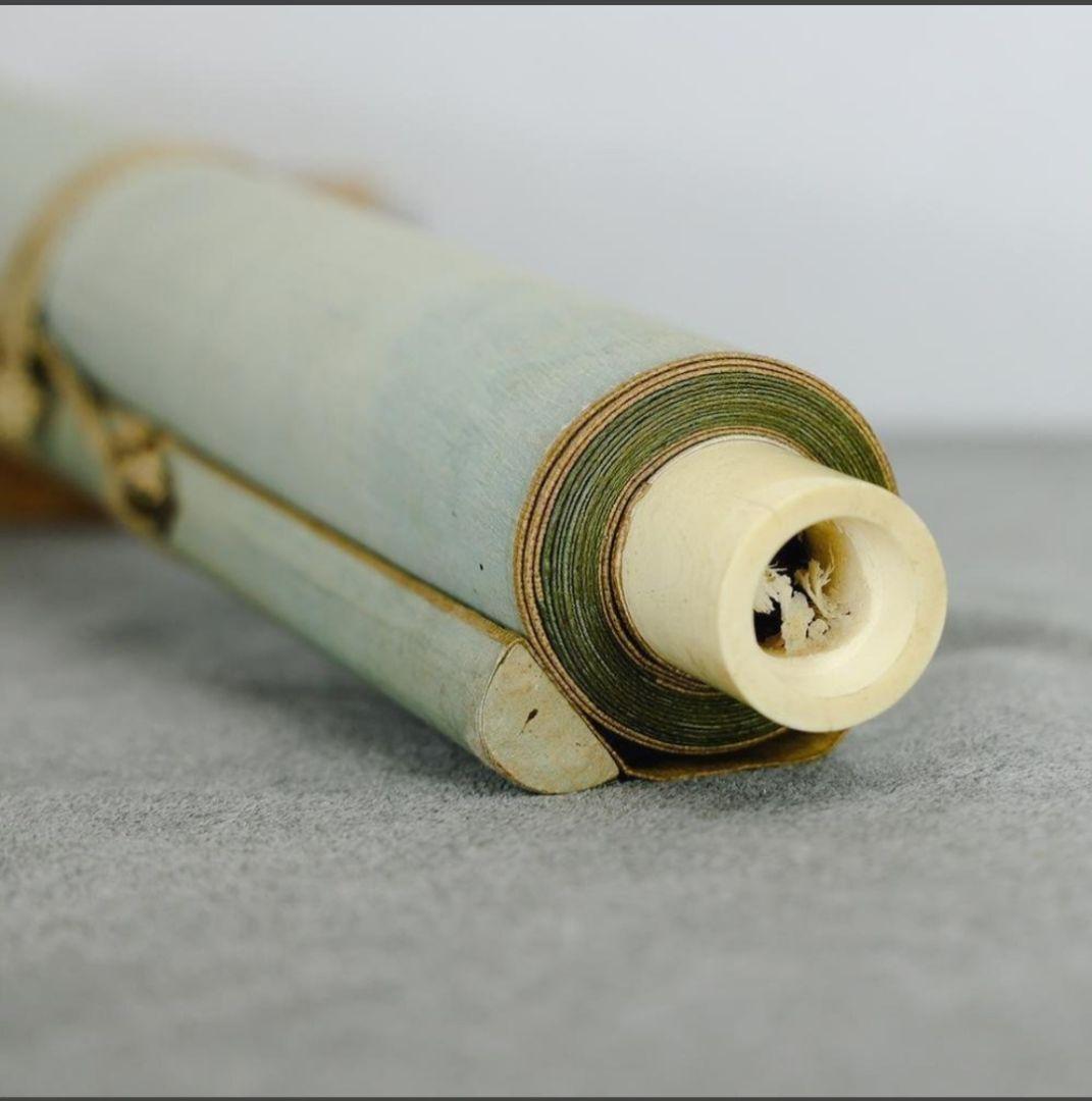 ​ 渡辺省亭 ［松側双鶴之図］ 真作　紙本 桐箱 花鳥画巨匠 掛軸