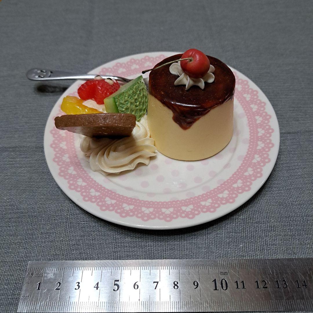 食品サンプル　プリンアラモード　実物大