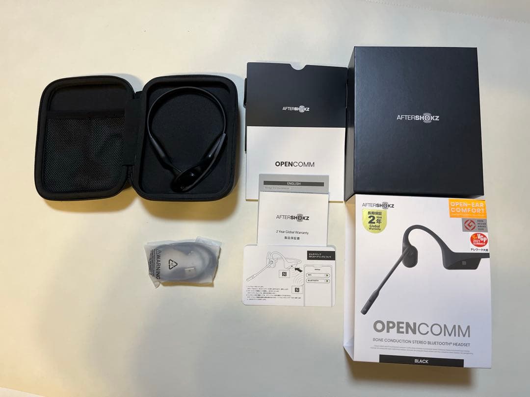 AFTER SHOKZ OpenComm 骨伝導イヤホン usb-c変換付き