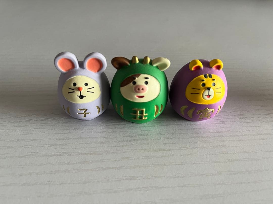 コンコンブル concombre 干支だるま 子 牛 寅 卯 辰 巴 セット