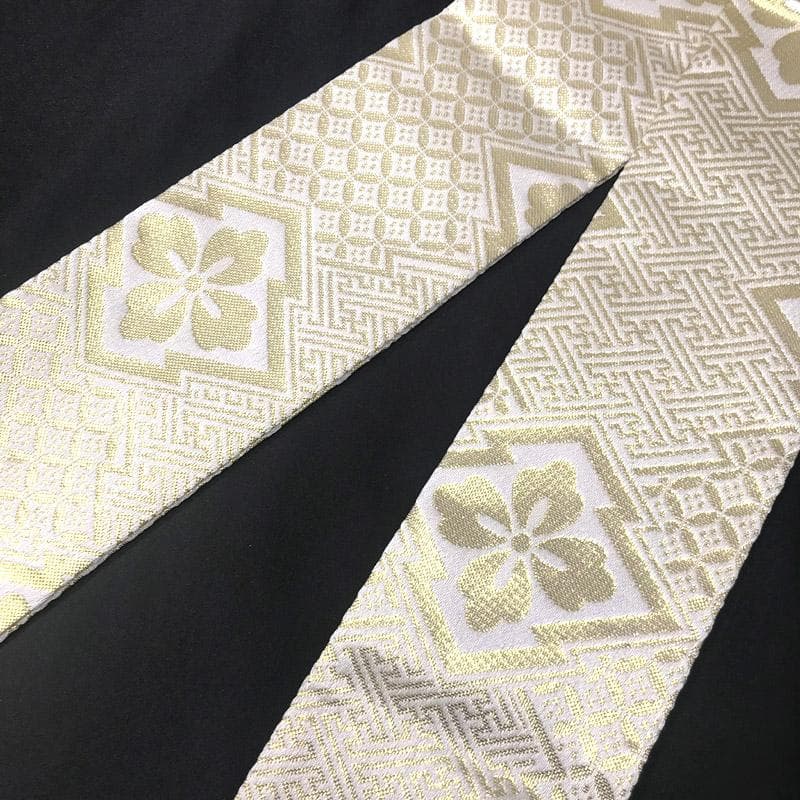 602ab35■袴 ジュニア 男児 白金 (紐下丈 69cm)踊り 節句 卒園式