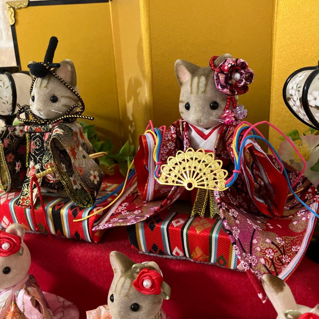 ひな祭り着物　シルバニア ハンドメイド