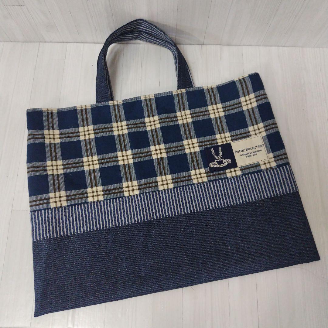 入園入学グッズ5点セット☆チェック柄☆ブルー