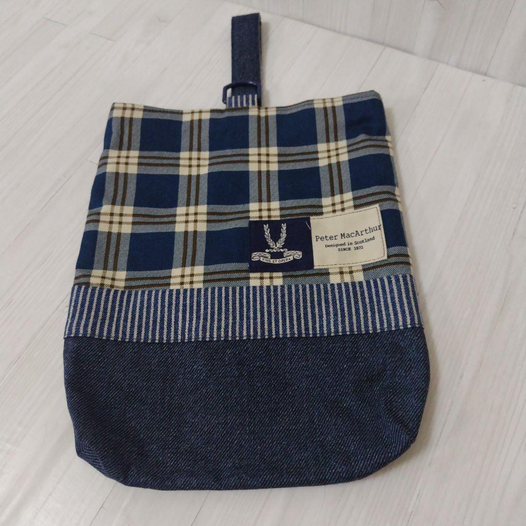入園入学グッズ5点セット☆チェック柄☆ブルー