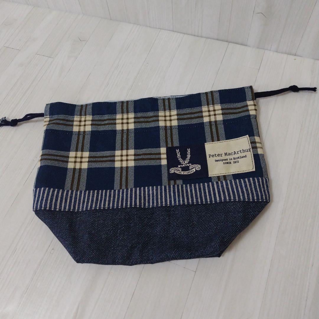 入園入学グッズ5点セット☆チェック柄☆ブルー